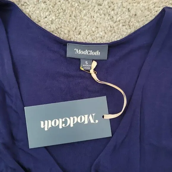 ModCloth Faux Wrap Sleeveless Maxi Dress  Floral Size S - Picture 5 of 9